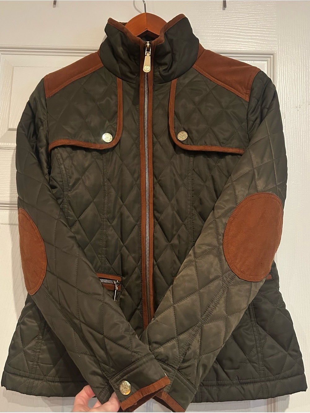 Vince Camuto Quilted Olive Jacket